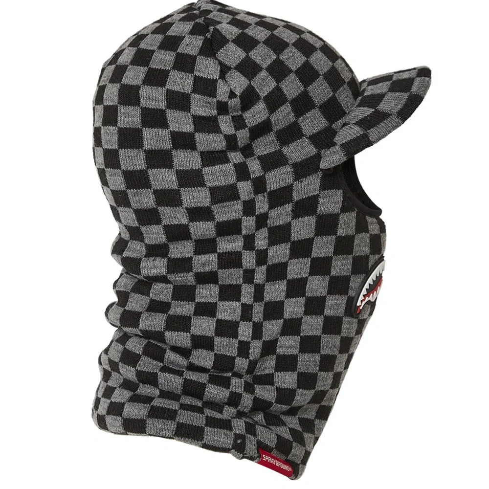 Sprayground, Shark Bite Visor Ski Mask, Grey & Black